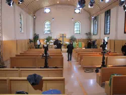 Répétition pour le Culte télévisé à Dombresson - Paroisse du Joran, EREN et Flûor, orchestre de flûtes traversières - Diane Friedli et Barbara Minder- 2013